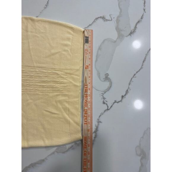 Allison Daley Yellow Sweater, Petite Med, Soft Knit, Spring Layering Essential - Picture 9 of 9